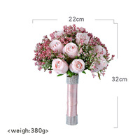 Bouquets de Roses Artificielles en Soie, Bouquets de Roses de Mariée pour Décoration de Mariage