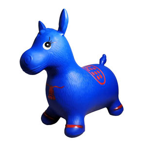 Trémie <span class=keywords><strong>de</strong></span> cheval <span class=keywords><strong>de</strong></span> saut vert Ride-on Bouncy Animal avec logo personnalisé et impression - Product Image 4