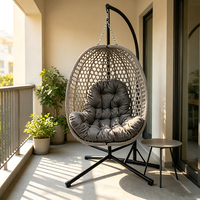 Fauteuil suspendu en métal pour l'extérieur, chaise hamac avec support, idéal pour l'école, coussin à séchage rapide – Vente en gros usine