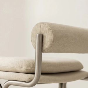 Taburete de <span class=keywords><strong>Bar</strong></span> Moderno con Marco de Madera Maciza y Cojín de Tela, Silla de <span class=keywords><strong>Bar</strong></span> para Cafetería, Taburete Alto de Madera Maciza para Barra - Product Image 6