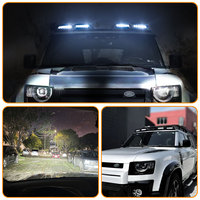 Barre de toit noire brillante pour Land Rover Defender 2020 2021, support de bagages léger pour aventure tout-terrain