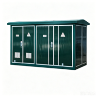 Poste de transformateur préfabriqué triphasé de type européen 150 kVA HV/MV compact, tension 50/60 Hz pour la distribution d'énergie industrielle