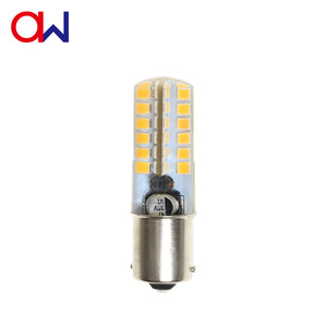 Ampoule LED maïs 1,8W BA15S à baïonnette AC/DC 12V en silicone 3000K blanc chaud 190-210LM pour camping-car, bateau, remorque, voiture - Product Image 4