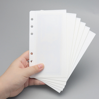 Pochettes à monnaie A6, intercalaires de classeur en PP à ouverture latérale, inserts de classeur de budget, pochette de rangement pour organisateur de monnaie