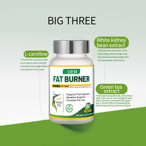 Compresse Vegane per la Perdita di Peso con Estratto di Fagiolo Bianco 650mg, Estratto di Tè Verde, L-Carnitina <span class=keywords><strong>e</strong></span> Vitamine, Etichetta Privata OEM, Vendita all'Ingrosso - Product Image 2