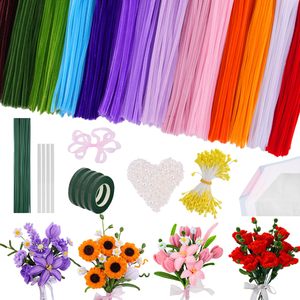 100-Piece Plastic Pipe Cleaners Colorful Chenille Stem DIY Art Crafts <b>Soft</b> Christmas Decorations Plush Twist Stick <b>Wire</b> Supplies - Product Image 1