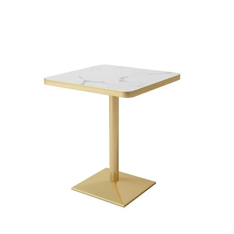 Commercio all'ingrosso di alta qualità tavolini caffè con gambe in metallo dorato ferro sala da pranzo tavolo da tavolo mobili