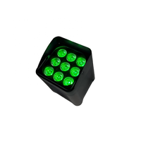 Projecteur de scène LED AMG IP65 9x18W RGBWA UV 6-en-1 avec batterie 12000mAh DMX Uplight en alliage d'aluminium, angle de lentille 15/40° pour extérieur