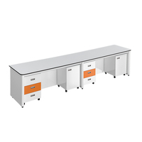 Table de laboratoire en acier inoxydable TMOON pour hôpitaux, écoles et laboratoires, table chimique de taille personnalisable, design moderne, atelier, acier laminé à froid