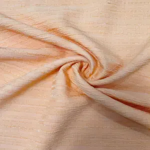 Kain tenun poliester lipit kustom kain spandeks celup polos 98% poli 2% untuk gaun pakaian