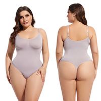 Tanga adelgazante de cintura moldeadora de cuerpo sin costuras, ropa interior de mujer para levantamiento de cadera, mono de pecho ajustado con forma de talla grande
