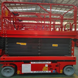 Platform Kerja Portabel Industri dengan Ketinggian yang Dapat Disesuaikan 6m 8m 10m 12m 14m, Lift Gunting yang Dapat Dipindahkan - Product Image 3