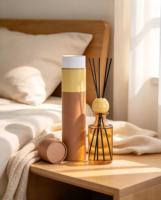 Diffuseur à bâtonnets en verre ambré 8,5 oz grande capacité, parfum Orange Sanguine Pamplemousse, Décoration d'intérieur