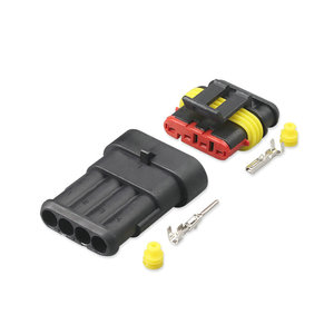 ชุดปลั๊กสายไฟกันน้ำสำหรับยานยนต์ 1 2 3 4 5 6 ขา สำหรับรถยนต์ พลาสติก สีดำ เหลือง แดง - Product Image 4