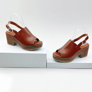 Y 37-41 nuovi sandali da donna <span class=keywords><strong>tacco</strong></span> alto Fishmouth tinta unita semplici <span class=keywords><strong>e</strong></span> versatili <span class=keywords><strong>scarpe</strong></span> da donna <span class=keywords><strong>con</strong></span> tacchi spessi <span class=keywords><strong>fibbie</strong></span> - Product Image 3