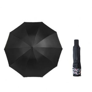 Parapluies pliables modernes à 10 baleines, à bords coupés, à motif écossais, pour la vente en gros, promotionnels, pour la protection solaire et la pluie - Utilisation homme/femme - Product Image 1