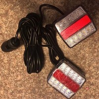 Nouveau kit de feux arrière magnétiques à 16 LED pour remorque GO, avec double plaque d'immatriculation et feux de signalisation