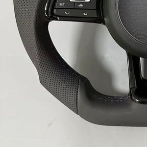 Para <span class=keywords><strong>Volkswagen</strong></span> Golf 7 7,5 GTI MK7 Polo GTS GTD <span class=keywords><strong>GTE</strong></span> R <span class=keywords><strong>Passat</strong></span> CC r-line volante deportivo de cuero negro accesorios de coche - Product Image 4