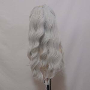 Halloween Hommes <span class=keywords><strong>Witcher</strong></span> Hunter Geralt <span class=keywords><strong>Cosplay</strong></span> Argent Blanc Perruque Cheveux Ondulés RMOV-40 - Product Image 3
