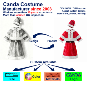 Produktionslinie Hochwertiges Samt-Textur Weihnachtsmann-Kostüm-Set aus Polyester für Erwachsene, Unisex, universell passend für den Winter - Product Image 4