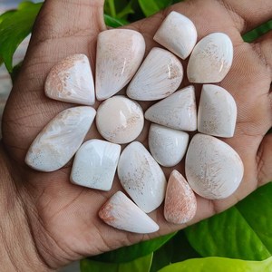 Lote de Cabujones de Gemas de Scolecita Multicolor, 218CT, 15 Piezas, Naturales, Sueltas, para Fabricación de Joyas, Exportador Mayorista de India - Product Image 3