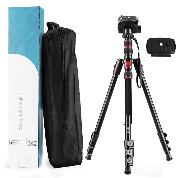 Aluminium Alloy Ball Head Photography Camera Tripod Stand Monopod with Carry Bag for DSLR