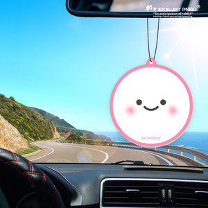 Ambientadores de Coche con Aroma a Planta, Color Rosa, con Diseño de Cara Sonriente, 18% de Aceites Esenciales, Eliminación de Olores de Larga Duración, Seguros <span class=keywords><strong>para</strong></span> Niños y Mascotas, Compatibles con OEM y ODM - Product Image 3