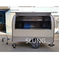 Remorque alimentaire mobile de qualité commerciale avec intérieur en acier inoxydable et fibre de verre pour la restauration de rue, la vente de glaces, de hot-dogs et de fast-food
