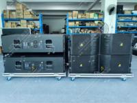 Ensemble de haut-parleurs actifs à ligne directe double de 15 pouces V25 + caisson de basses G28 - Système audio professionnel B28 B18