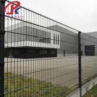 Panneau de clôture de sécurité en acier 2D, revêtement poudré noir, durable, double fil, écologique, treillis de sécurité pour extérieur et maison