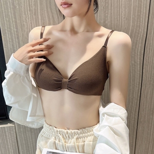 Reggiseno <span class=keywords><strong>Bralette</strong></span> Sexy da Donna in <span class=keywords><strong>Cotone</strong></span> Traspirante Senza Cuciture con Motivi Floreali e Imbottitura Confortevole, Logo Femminile sul Coppe - Product Image 2