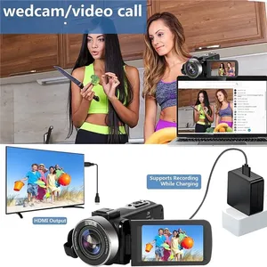Caméscope 4K complet professionnel pour YouTuber, caméras vidéo numériques pour diffusion en direct, photographie 18X, enregistreur de vlogging, <span class=keywords><strong>webcam</strong></span> ultra HD - Product Image 5