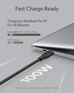 Anker 643 <b>USB</b> C to Cable 3ft 100W Silicone <b>2.0</b> Type Portable Charging Fast Charge A8552 Anke <b>Usb</b> <b>2.0</b> Type C Cable A8552 A8552 - Product Image 6