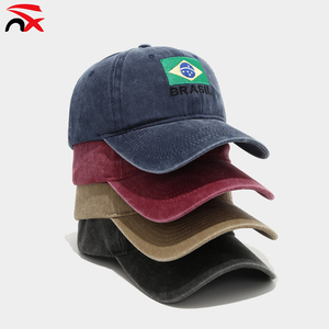 หมวกเบสบอลปักลายธงชาติบราซิล ผลิตจากโพลีเอสเตอร์ 100% สำหรับกีฬากลางแจ้ง ขายส่ง เหมาะสำหรับแฟนฟุตบอล สร้างบรรยากาศเชียร์ - Product Image 5