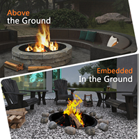 Anneau de feu de jardin Easy Metal Fire Pit Portable Outdoor Fire Pit Ring for Patio and Garden Modern Design for Backyard