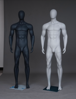 Mannequins masculins en plastique doré et argenté brillant, corps entier, avec muscles, pour présentation de vêtements en gros
