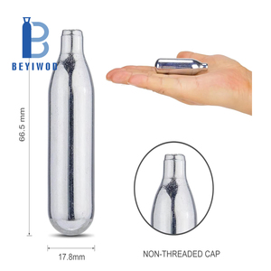 โรงงานผลิต รับผลิตตามสั่ง (OEM)  กระบอกแก๊ส CO2 8 กรัม แบบใช้แล้วทิ้ง  กระบอกเหล็ก  <span class=keywords><strong>ราคา</strong></span>โรงงาน - Product Image 1