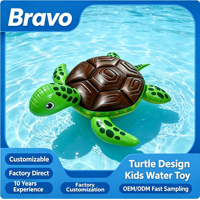 Tapis flottant géant gonflable Bravo en forme de tortue pour enfants, en PVC épaissi, écologique et durable, pour piscine, plage et jeux aquatiques