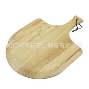 Tabla de madera para pizza con asa, forma irregular, madera maciza para hornear, utensilios para pizza, 630g, Yangjiang HX P009 - Product Image 2