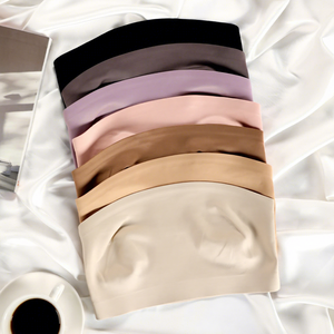 CHUANGERM Herstellung OEM/ODM Nahtloser Trägerloser Bandeau-BH für Frauen Dünner Atmungsaktiver Sexy Push-Up Rutschfester Unsichtbarer BH - Product Image 4