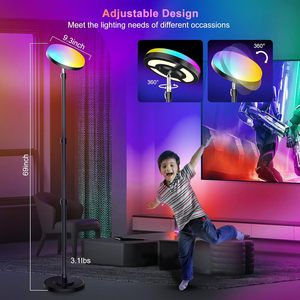 Lámpara de Pie con Proyector 2 en 1, Iluminación de Doble Cara, Luz LED RGB Inteligente, Lámpara de Pie Alta - Product Image 3