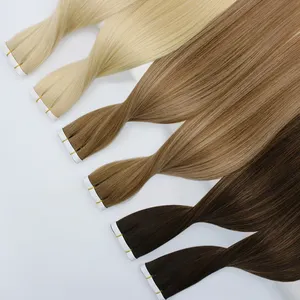 Wholesale Tape Hair Extension Seamless Invisible Double Drawn Remy Tape In Hair Extensions 100 Human Hair