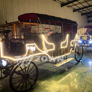 Carros de caballos eléctricos reales de lujo ZOWN, remolque turístico de Henan para instalaciones de parque de atracciones, turismo al aire libre - Product Image 5