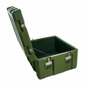 Green 860740530mm Rotomolded Cargo <strong>Case</strong> OEM/ODM EVA Foam IP67 Waterproof Shockproof Heavy Duty Transport Box Logistics - Product Image 4