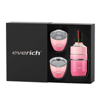 ODM Iceless Design Refroidisseur à vin Boîte cadeau Emballage isolé 304 Double paroi en acier inoxydable 304 Refroidisseur à vin avec couvercle