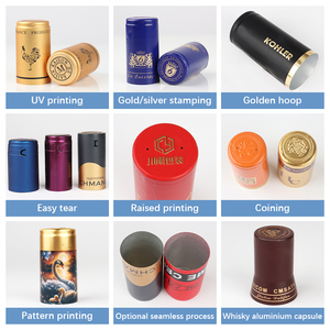 Nắp co nhiệt in logo theo kích thước OEM, nắp chai rượu, giao hàng nhanh, nắp niêm phong co nhiệt cho nắp chai - Product Image 2