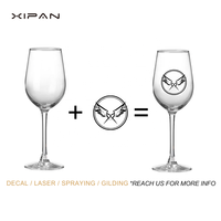 Verres à vin rouge transparents de 310 ml en gros, design contemporain personnalisé, fabriqués à la machine, pour les occasions festives