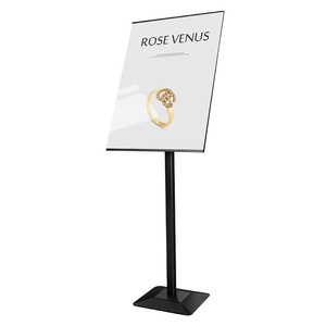 Support publicitaire vertical A3 détachable en métal, pour affichage de poster promotionnel sur pied, idéal pour les entrées de magasins et les commerces - Product Image 5