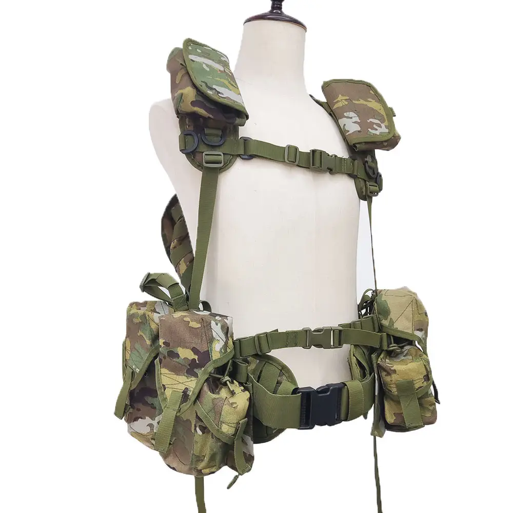 Sturdyarmor Colete de equipamento tático de equipamento de combate e combate, colete tático de equipamento de peito com arnês e pacote