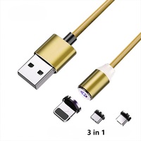 Kabel pengisi daya Cepat Usb 1M 2M, untuk iPhone Android, perangkat ponsel, kabel pengisian daya magnetik untuk iPhone